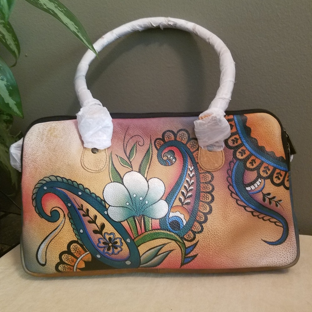 NEW Anuschka Multi Compartment Satchel